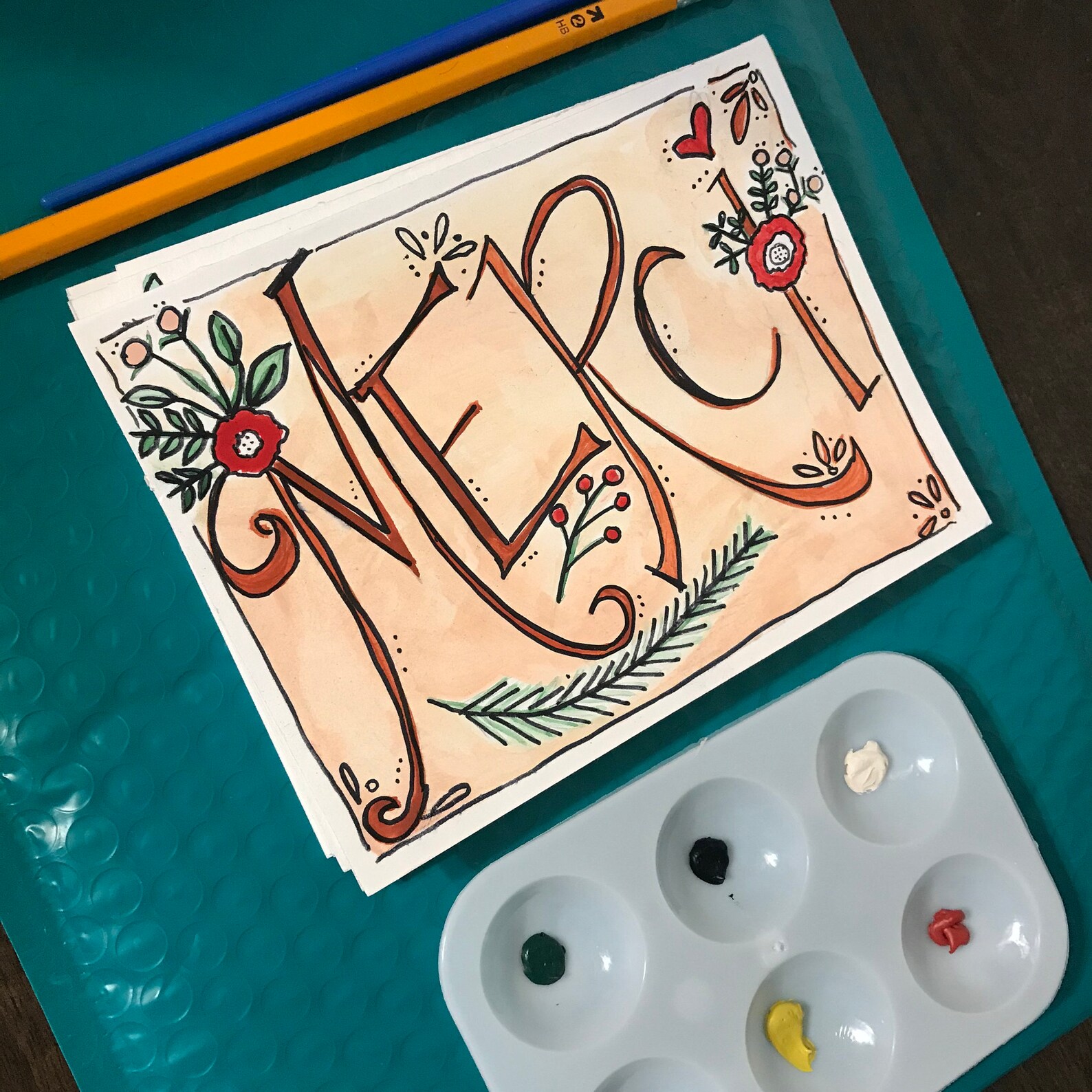 Paint your own card set kit CREATIVE COMBO 10 cards & Etsy