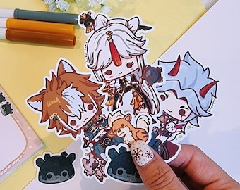 geo || itto gorou ningguang || genshin impact x pokemon stickers for planners bujo