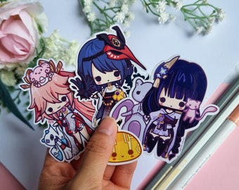 electro || raiden sara yae miko || genshin impact x pokemon stickers decal