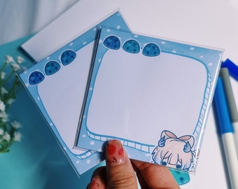 hydro || genshin impact memo note pads bujo || mona barbara kokomi