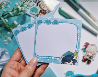 anemo || genshin impact memo note pads bujo || sayu kazuha venti