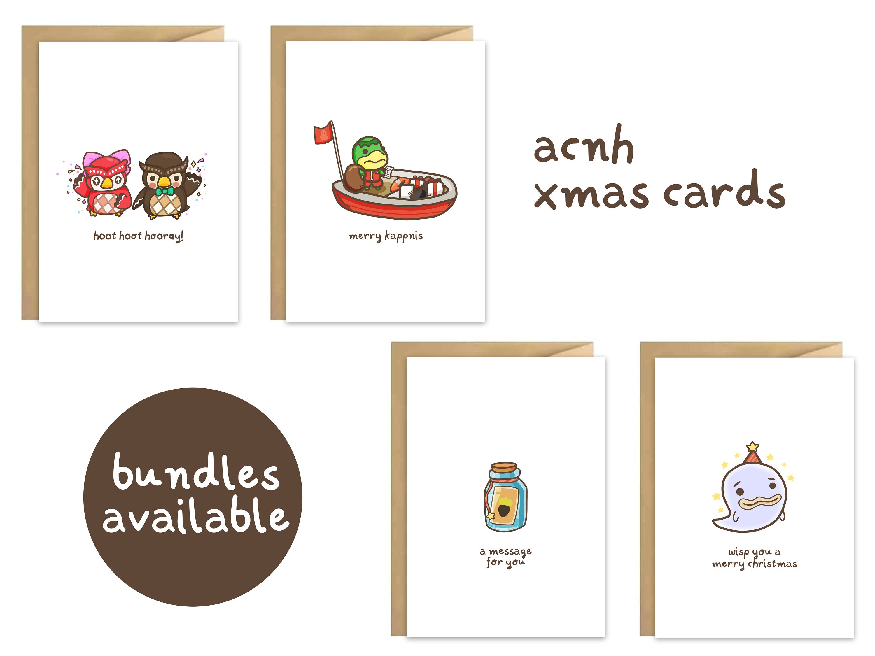 Acnh Christmas Card - Etsy