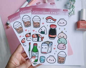 asian snacks sticker sheet for bujo || bullet journal