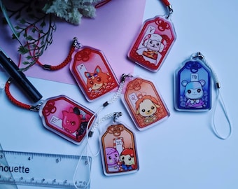 animal crossing acrylic omamori charm || set A || keyring keychain || horoscope astrology zodiac