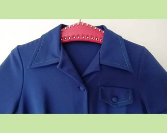 60s vintage collar dress, 60s vintage blue dress, retro blue dress, vintage shirt dress, mod dress, modette, collared dress, dress with belt