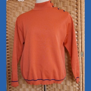 1970s Vintage Trevira Turtleneck Sweater: Unisex Mod Top