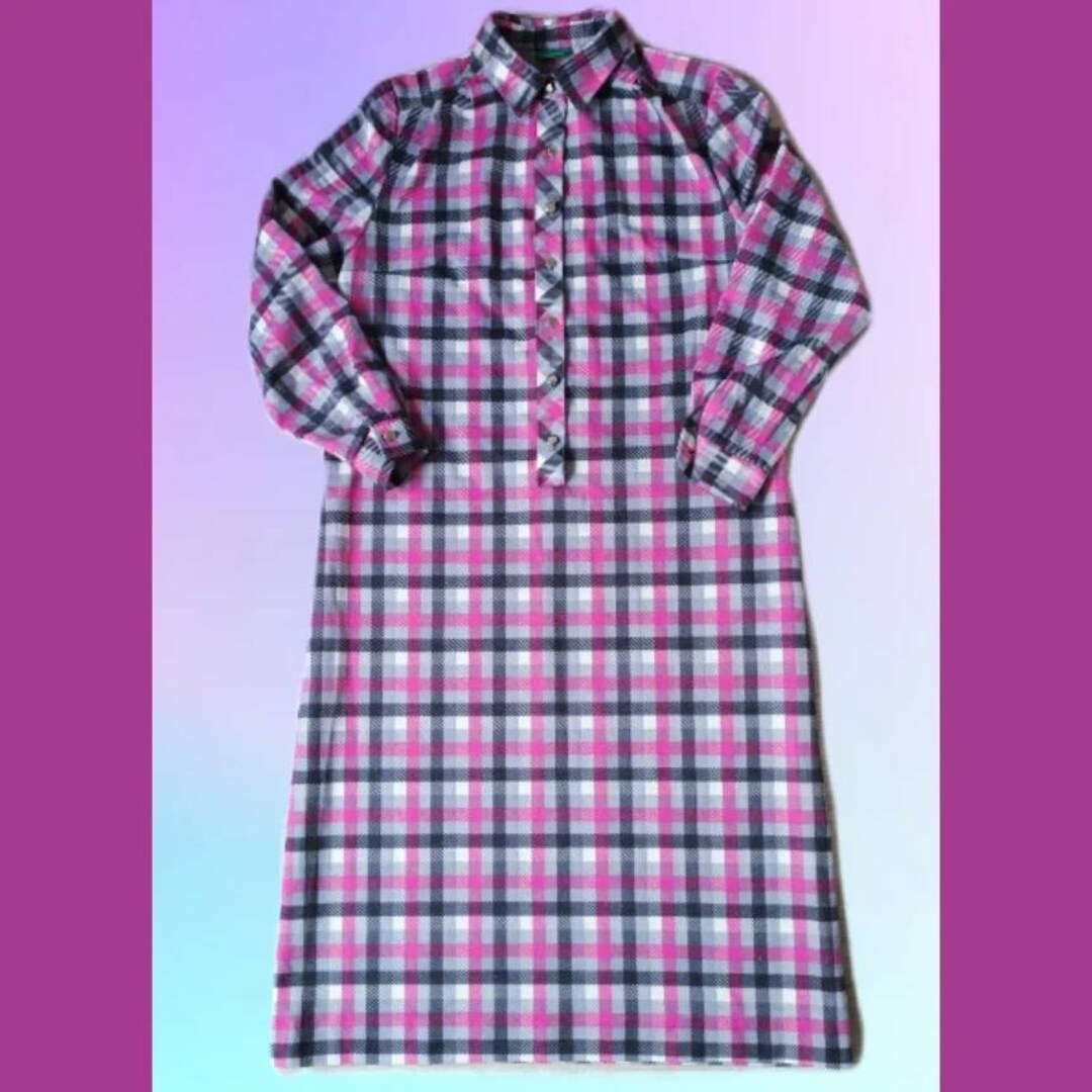 Vintage Checkered Collared Dress Vintage Checks Shirt Dress Etsy