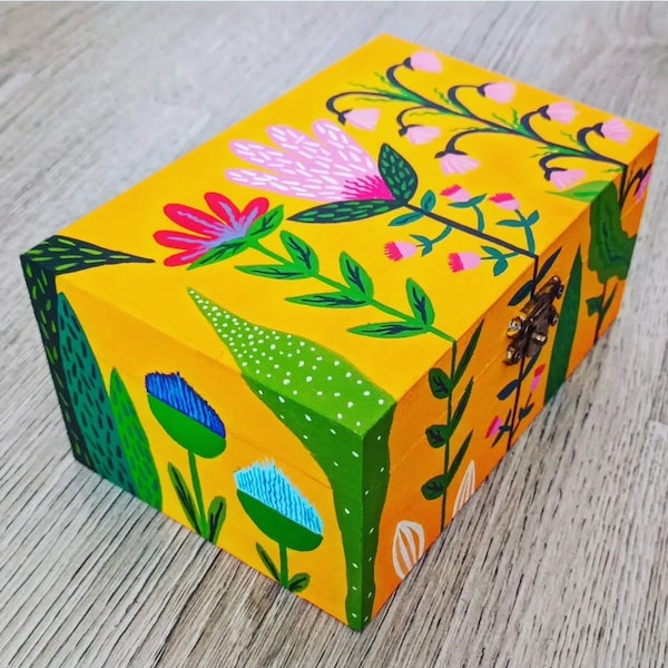 Painted Jewelry Box Etsy