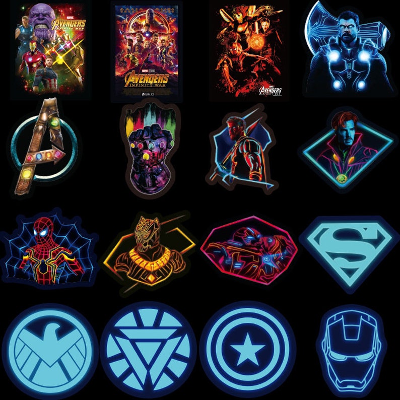 Marvel Avengers Stickers Wall Sticker Luggage Laptop Decal