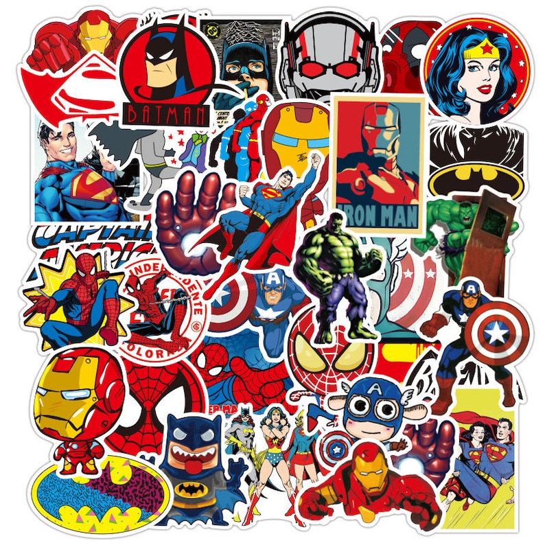 Marvel Avengers Stickers Wall Sticker Luggage Laptop Decal Etsy
