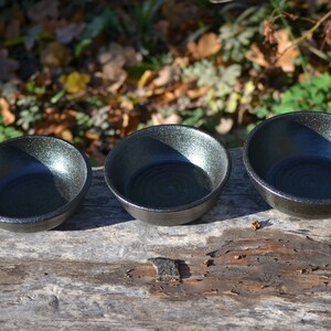Black ceramic bowls image 3