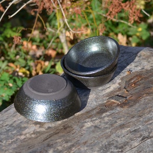 Black ceramic bowls image 4