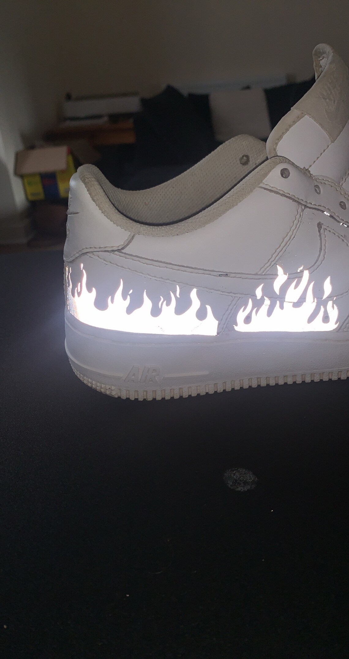 REFLECTIVE flames Heat Transfer Vinyl Custom Shoe Etsy