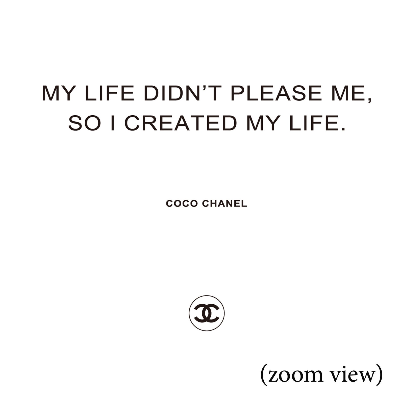 Coco Chanel Quote Print Chanel Poster Black and White Wall | Etsy