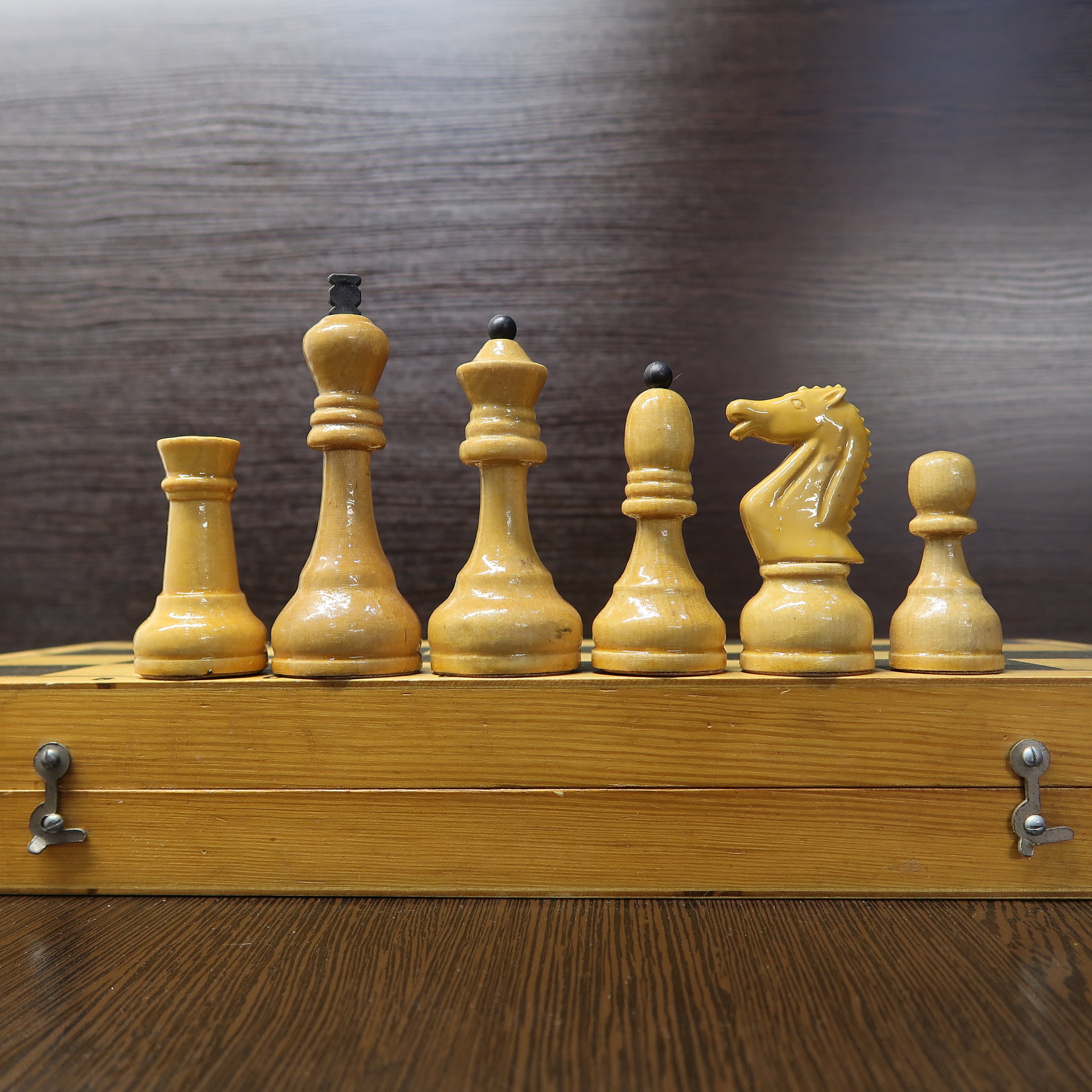 Tournament Big Soviet Old Weighted Chess Set with Board 15