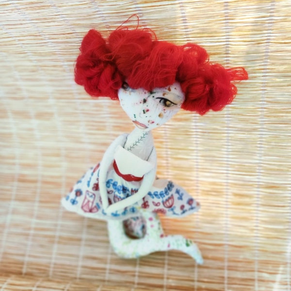 PDF Mermaid, Sewing Tutorial and Pattern, Stuffed Toy, DIY Rag Doll