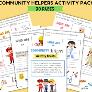 Community Helpers Worksheets, Professions Printable Activities, Career Day Coloring Pages, Teacher Resources, Classroom, Toddler, Homeschool