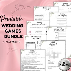 Wedding Table Games BUNDLE , Printable Reception Party Activities, Fun Guest Games, Conversation Starters, Shoe Game, Trivia, Advice Cards
