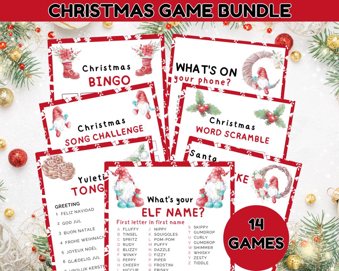 Christmas Games Bundle: 14 Printable Holiday Party Activities (PDF) - Etsy