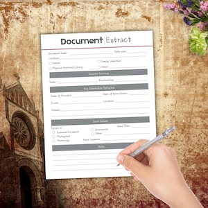 Genealogy Research Binder Printable, Family Tree Organizer, Ancestry Reseach Template, Digital Family History Planner & Tracker Worksheets