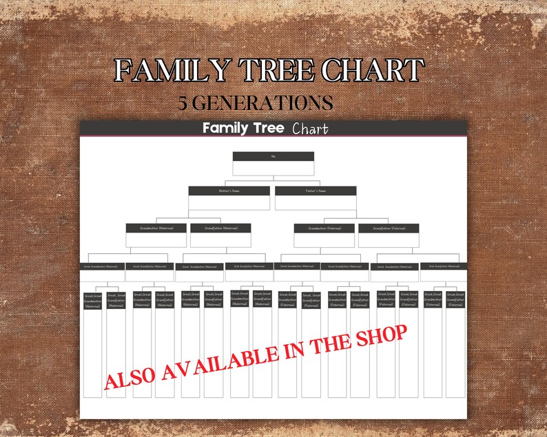 Genealogy Research Binder Printable, Family Tree Organizer, Ancestry Reseach Template, Digital Family History Planner & Tracker Worksheets