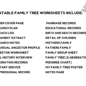 Genealogy Research Binder Printable, Family Tree Organizer, Ancestry Reseach Template, Digital Family History Planner & Tracker Worksheets