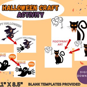 Halloween Handprint Art Bundle, Halloween Activity, Daycare Handprint ...