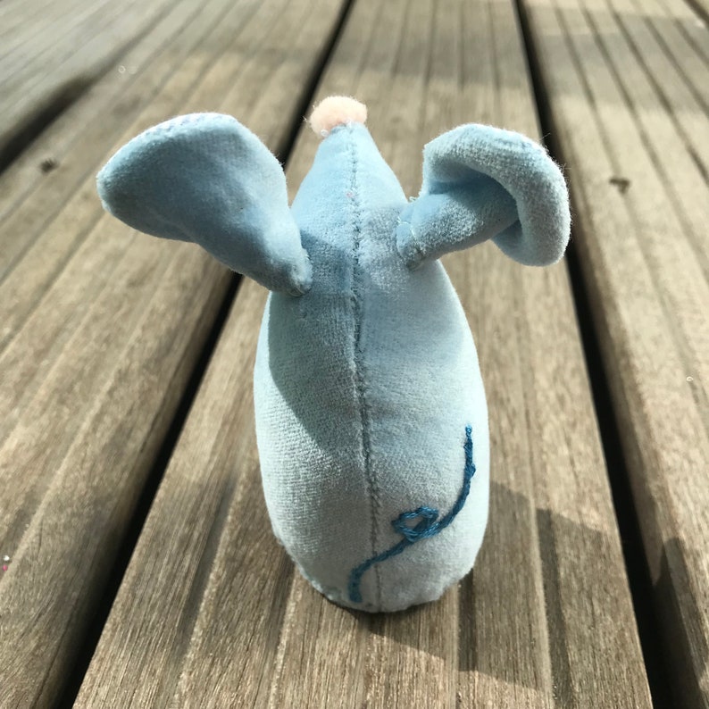 Little Milo Mouse Pin Cushion Blue Velvet