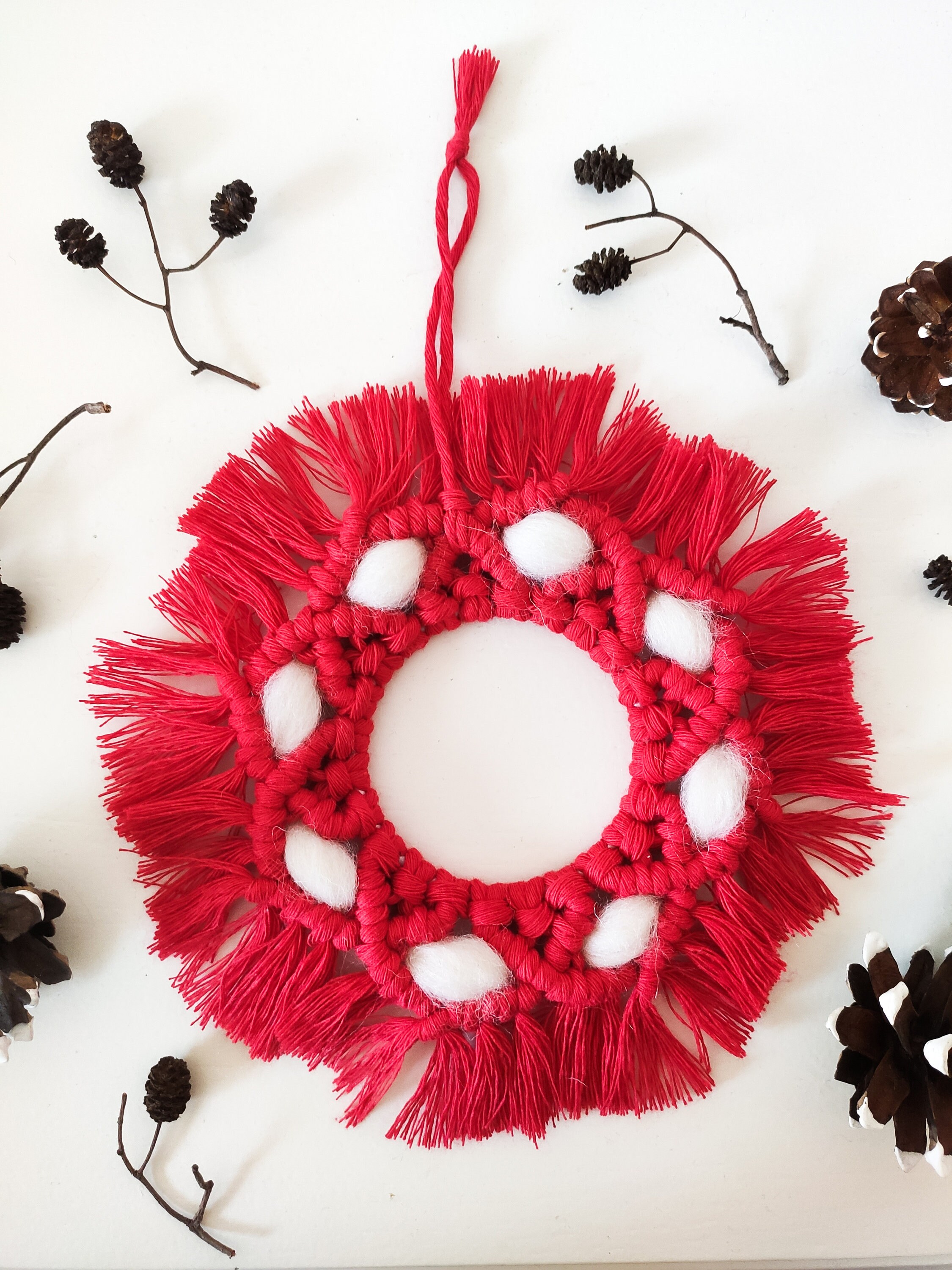 Macrame christmas wreath christmas wreath macrame wreath | Etsy