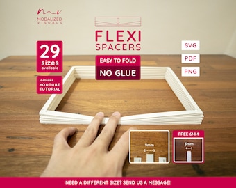 Flexi Paper Spacers Template For Your Light Box and Shadow Box Art Crafts: 29 sizes available