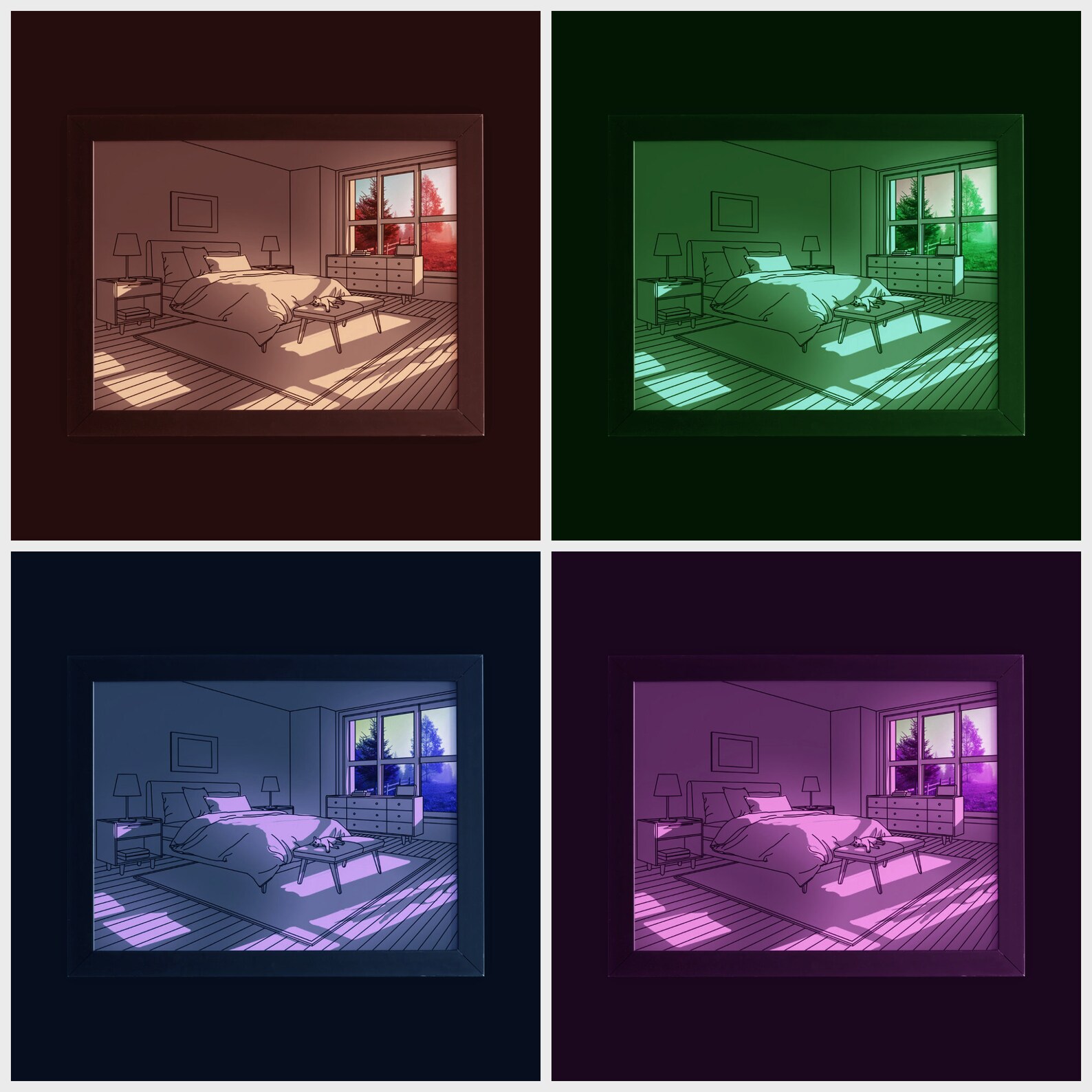 Led Shadow Box Space LED Shadow Box Template: Light Painting Paper Cut Artwork (digital ...