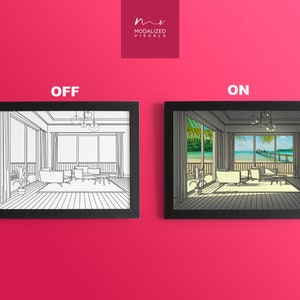 Printable LED Box Artwork: DIY Shadow Box Paper Cut Template Download