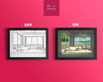 Printable LED Box Artwork: DIY Shadow Box Paper Cut Template Download