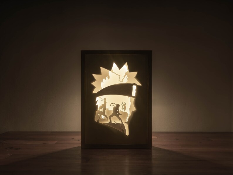 Naruto Shadow Box SVG Template Naruto Lightbox Anime Etsy UK
