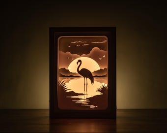 3D Mountain Lightbox SVG Template, Landscape Shadowbox Template, Beautiful Forest Paper Cut SVG.