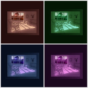 Led Shadow Box Space Instant Digital Download: LED Shadow Box Painting Template for DIY Art ...
