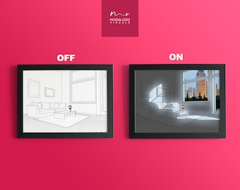 Descarga digital instantánea: Plantilla de pintura con luz LED para crear tu propia caja de sombras.
