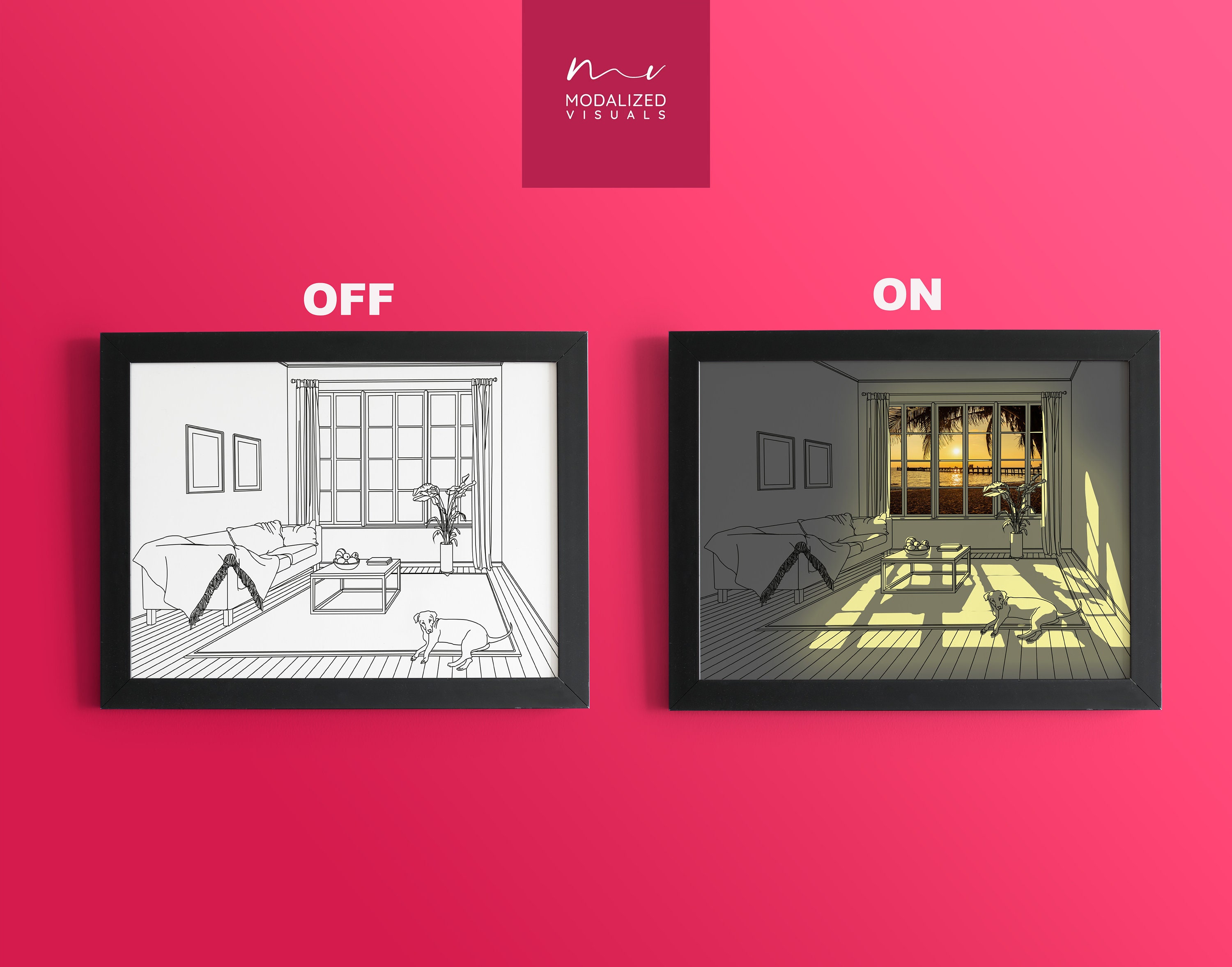 Instant Digital Download: LED Shadow Painting Template for DIY Art