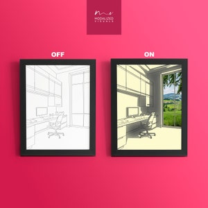 Printable Light Box Light Painting Template Instant Download