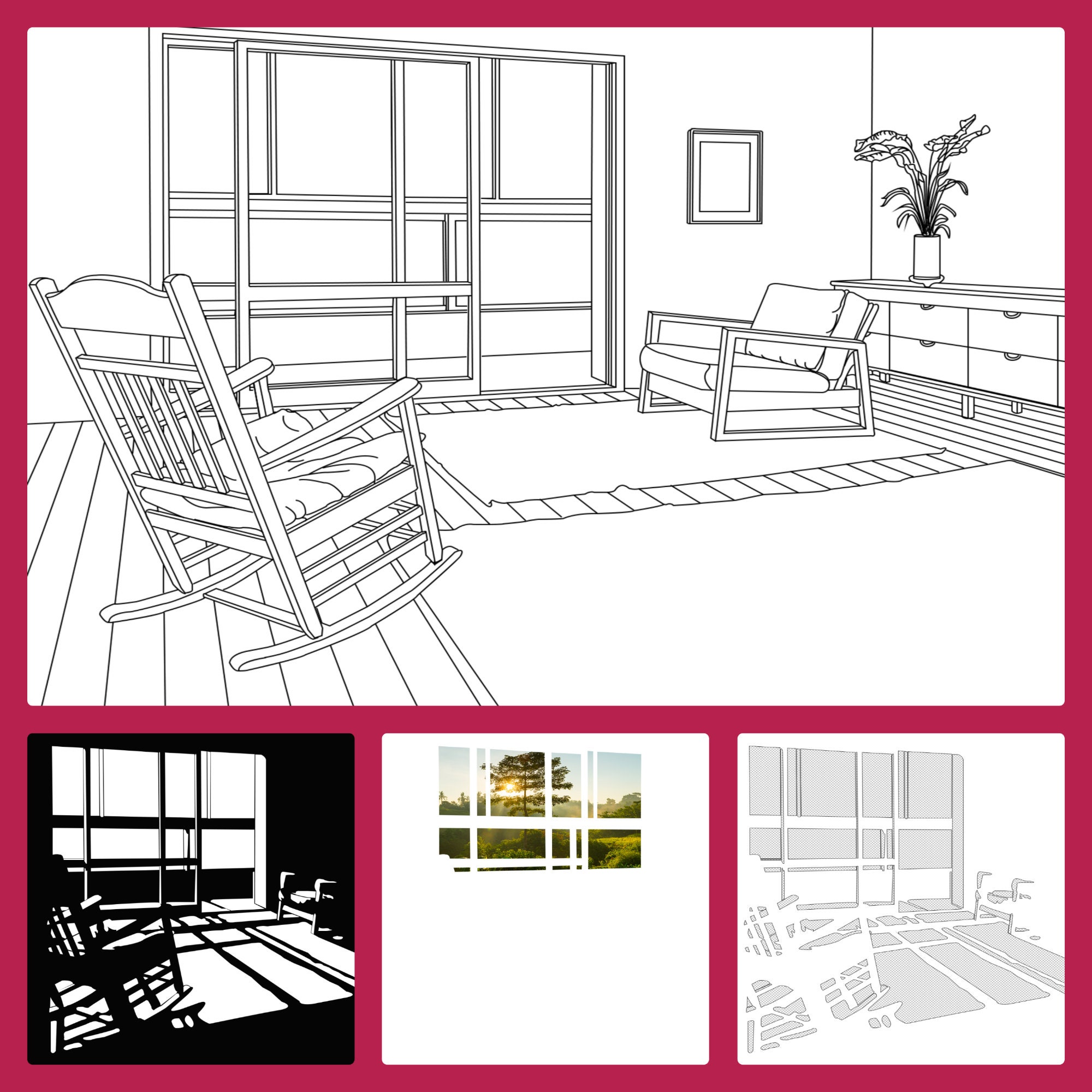 Instant Digital Download: LED Shadow Box Painting Template for DIY Art ...