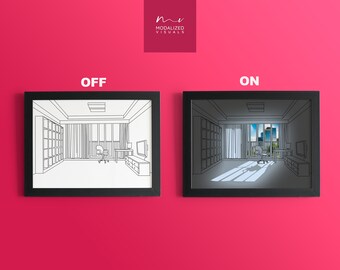 Printable Sunlight Into Room Light Painting Template