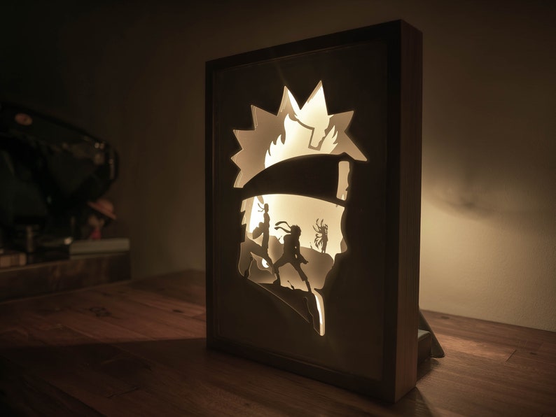 Naruto Shadow Box SVG Template Naruto Lightbox Anime Etsy UK