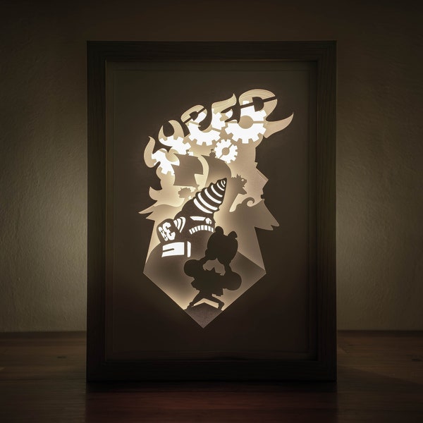 One Piece - Franky Shadow Box SVG Template, Iron Man Franky Lightbox, Anime Shadowbox Template One Piece - Franky Shadow Box SVG Template, Iron Man Franky Lightbox, Anime Shadowbox Template