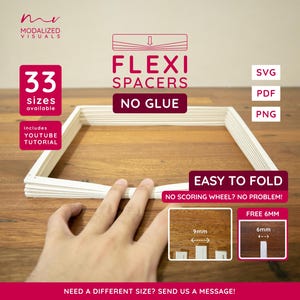 Flexi Paper Spacers Template For Your Light Box and Shadow Box Art Crafts: 33 sizes available