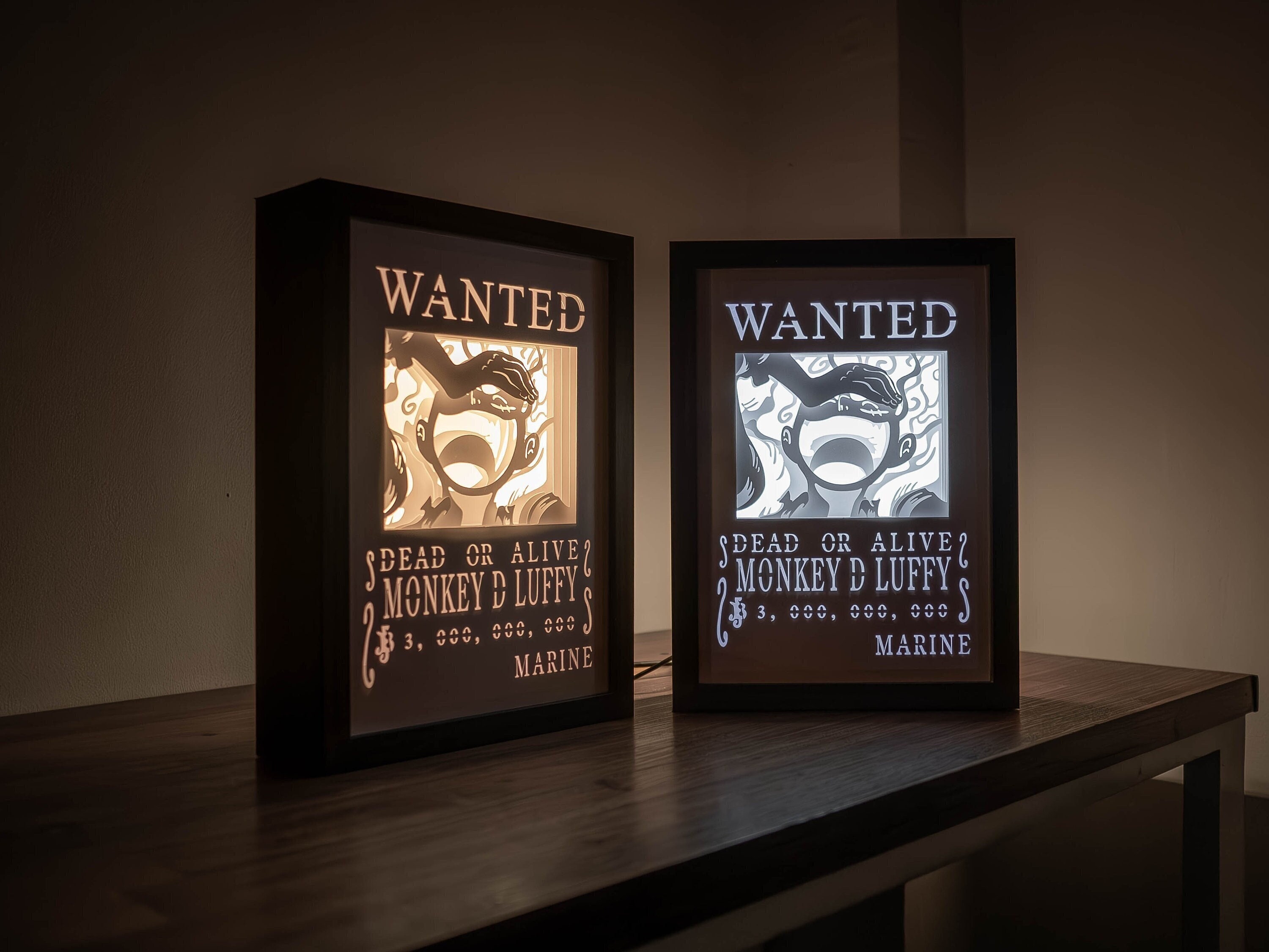 One piece luffy nika gear 5 wanted poster wall art