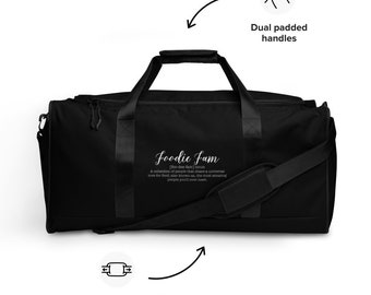 Foodie Fam Duffle bag White Lettering