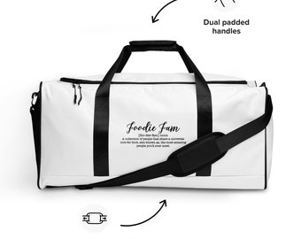 Foodie Fam Duffle bag Black Lettering