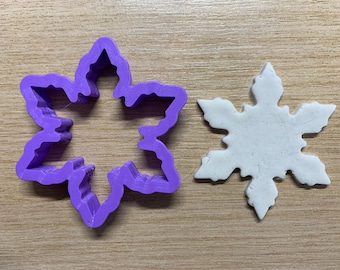 Snowflake Shaped Polymer Clay Cutters - 10 Size