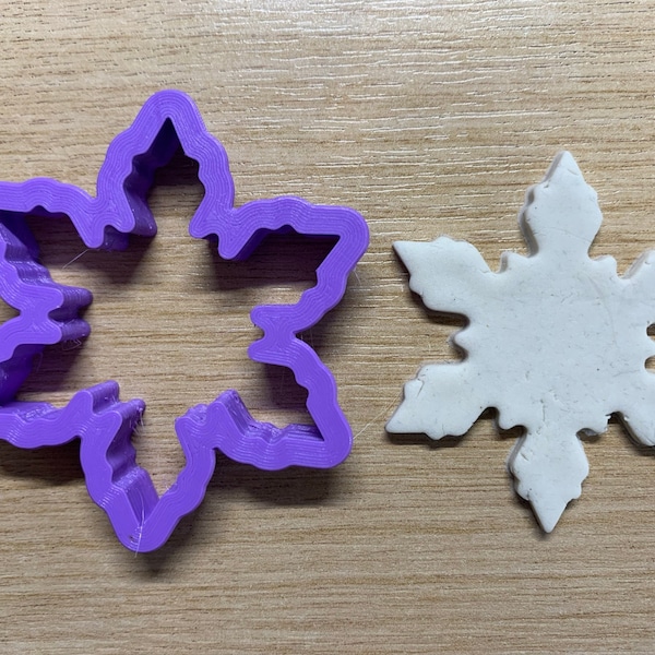 Snowflake Shaped Polymer Clay Cutters - 10 Size