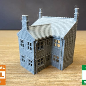 N Gauge Terraced House Low Relief Rear For Model Railways - 1:148 Scale - Digital Download